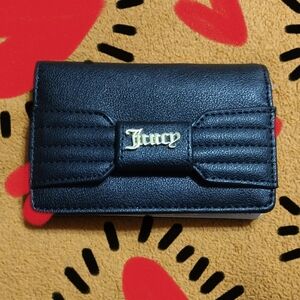 NWOT Juicy Couture Black Wallet with Gold Accent